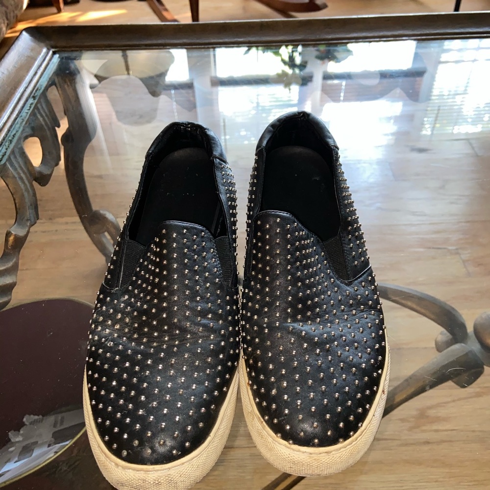 Kenneth Cole slip on studded sneakers